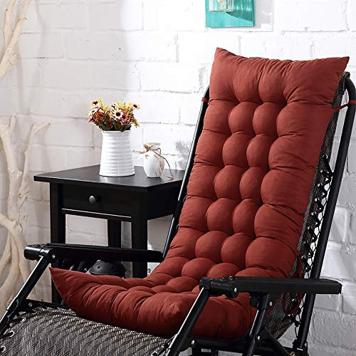 Ruby Lil Sitzauflage Für Gartenstuhl, Auflage Sonnenliege, Deckchair Polsterauflage, Sitzkissen, Klappstuhl Matte Für Patio Sessel Matratze,Braun,125x48cm(49x19in)