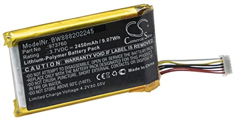 vhbw 1x Akku kompatibel mit DJI Mavic Pro Controller Drohne Controller (2450 mAh, 3,7 V, Li-Polymer)