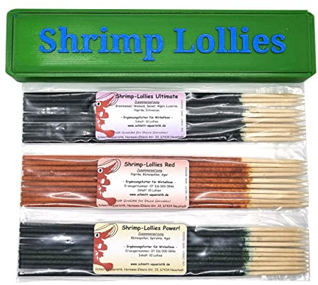 Shrimp Lollies Box Set mit 30 Lollies/Futter für Garnelen