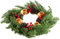 BELLE VOUS Corona Adviento con Portavelas - Guirnalda Pino Navidad 40 cm - Conos de Pino y Bayas Rojas para Mesa del Comedor o Fiestas de Navidad/Hogar