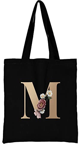 26 Letter Printed Canvas reusable grocery bags, Foldable Casual Travel HandBag, Shoulder Beach Tote Bags, Shopper bag eco friendly super strong washable Storage bags Shopping bag Canvas bag for Women
