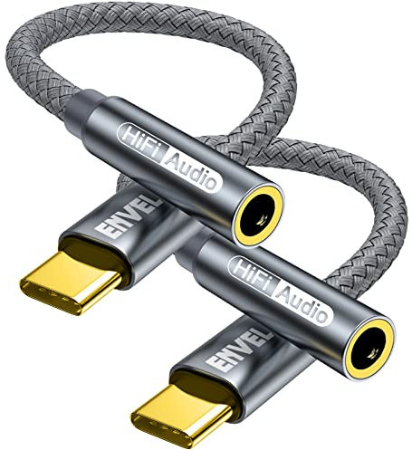 QILERUI USB C a jack da 3,5 mm, adattatore cuffie da tipo C a cavo audio AUX, compatibile con iPhone 16/15/Pro Max/15 Pro/15 Plus Galaxy S25 S24 S23 S22 Pad Pro 2022/2021/2018 Google Pixel 8/7