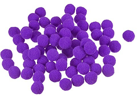 sourcing map 100 Stück Filzkugeln Bunt Filzstoff Perlen Set, 1.5cm Filzkugeln Pompons Filz Pom Poms zum Basteln Filzbälle für DIY Kreative Handgefertigt Dekorationen Geschenk, Dunkelviolett
