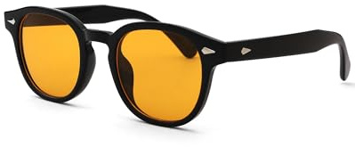 Pro Acme Retro Round Sunglasses Unisex Tinted UV400（black/orange）