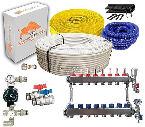 Underfloor Heating Solid Floor or Screed Floor Kit - 160m2 (8Port)