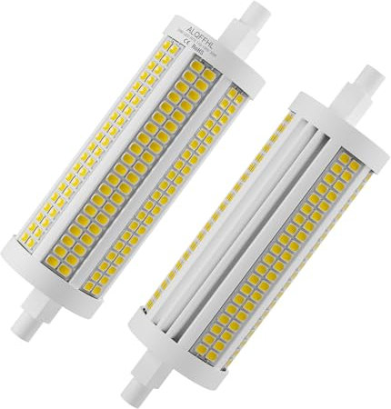 R7S LED 118mm Lampadina 30W, a Doppia Estremità Tipo J (Equivalente alogena T3 da 200 W), Luce 3000LM, Dimmerabile Lampade da Parete/Sicurezza/Pavimento, Confezione da 2 (Bianco Caldo 3000K)