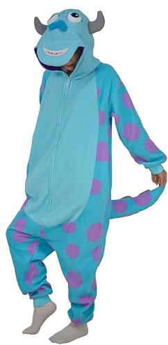 LorranTree Costume Onesie Jumpsuit Pyjama pour Femmes Hommes Adultes Relaxo Pyjama Animal Noël Halloween Combinaison de Nuit, bleu, M