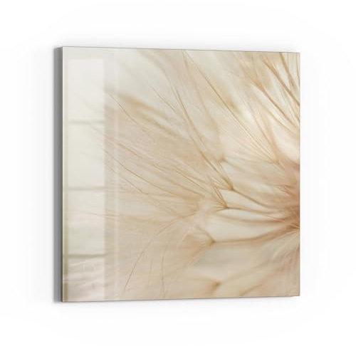 DEQORI Glas-Magnettafel | 50x50 cm cm groß | Motiv Zarte Natur | Memo-Board aus Glas | Magnetboard inkl. Magnete, Stift & Tuch für Küche & Büro | Tafel magnetisch & beschreibbar