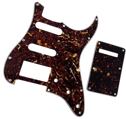 Pickguard Scratch Plate HSS für ST Schlagbrett-Rückplattenschrauben Dunkelbraun Schildpatt