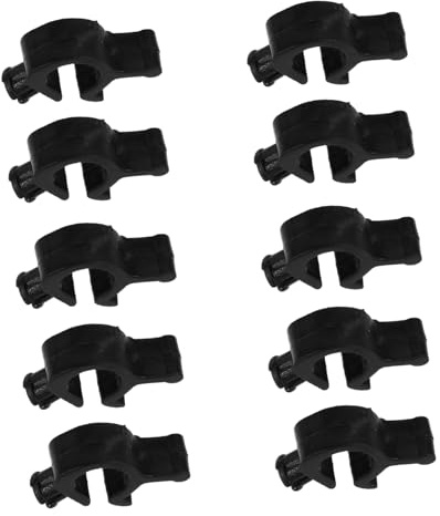 BESTYASH Clips de Câble Polyvalent pour Lampe Frontale Lot de 10 de Casque Résistant la Déformation en PE Noir pour Casque de Sécurité en Milieu Minier