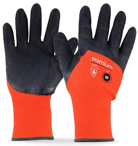 Instalguru 10x Gants Travail Latex Taille 10 Résistants Antidérapants Protection Mécanique Chantier Jardinage Bricolage Montage Maison Entretien Outils Professionnels