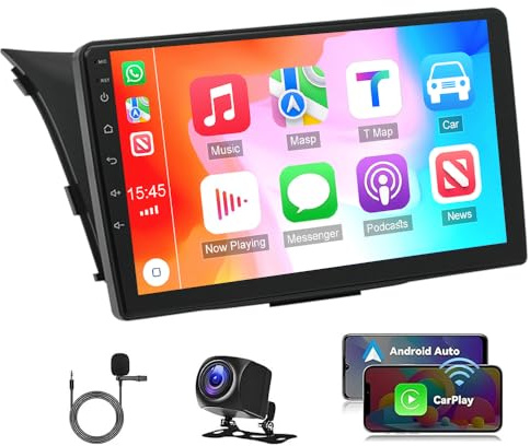 4G+64G Android 13 Car Stereo for Hyundai I30 GD 2012-2017 Double Din 9 Inch Car Radio Receiver with Wireless Carplay Android Auto Touchscreen GPS Navi Bluetooth WiFi SWC Backup Camera Mic