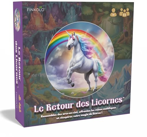Le Retour des Licornes – Jeu de société Magique dès 5 Ans – 2 à 4 Joueurs – Aventure féerique pour Toute la Famille | Finkolo