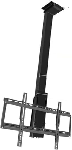 DUANHOZ Supporto TV Elettrico da soffitto, Supporto TV motorizzato, Supporto TV motorizzato da soffitto, Supporto TV motorizzato con Telecomando, Sollevatore TV con Rotazione Man