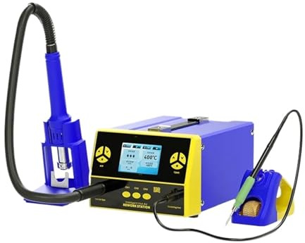 Stazione Di Saldatura Ad Aria Calda 2 In 1, Stazione Di Rilavorazione Digitale Fai Da Te, Strumento Di Saldatura BGA SMD For La Riparazione Del Telefono Ampia Gamma Di Applicazioni