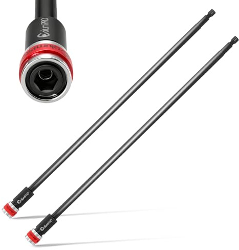 ColumPRO 2PCS 13inch Universal Drill Bit Extension Holder for Impact Driver, Quick Change 1/4 Hex Shank S2 Steel Screwdriver Extension, Quick Release Drill Bit Extender, Precision Straight Design