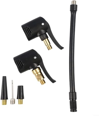 Jotekonoby Fahrzeug-Reifenfüller-Adapter mit Messing-Ventilklemmenkopf, Zwei-in-Eins für Konverter für Auto Motorrad Luftpumpe, Schlossschnalle Reifenventil (E)