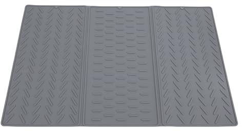 Oreilet Estera Secar Platos para Encimera de Cocina, Almohadilla Plegable Silicona Secar Platos, Alfombrilla Escurridor Platos, Almohadilla Escurrir Platos para Protección Encimera (S)