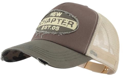 Magracy Men's Vintage Baseball Cap Mesh Trucker Hat Adjustable Distressed Snapback Cap