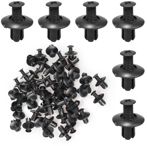 100 Pezzi Rivetti in Plastica per Auto, Clip da 8mm, Kit di Fissaggio Universale per Pannelli Porta e Paraurti, per Manutenzione Fai da Te