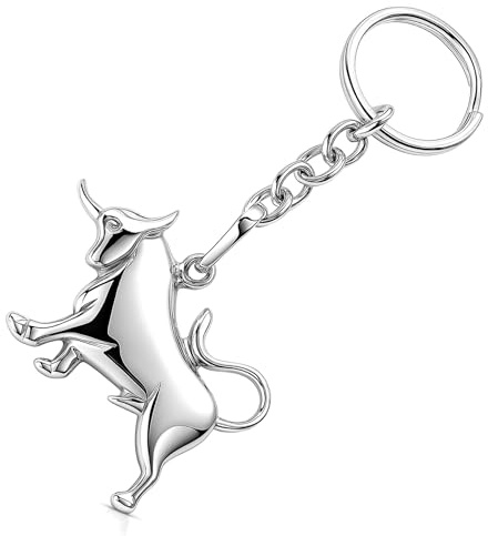 STERLL Herren Schlüssel-Anhänger Sternzeichen echt Silber 925 oxidiert Öko-Verpackung Partner Geschenke