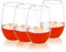 QHYK Vidrios de Vino de plástico, Reutilizables-Eco-Friendly-Shatterproof, Gafas de Fácil de Transportar, para Fiestas, Bodas, Camping, Hyaline -16OZ