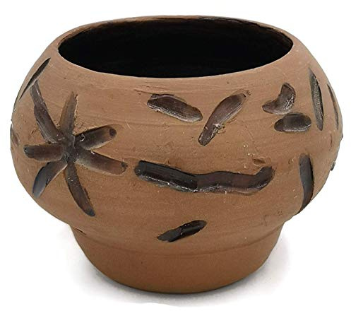 Terracotta Ceramic Cachepot Planter Pot For Succulents, Handcrafted Pottery, Office Desk Accessories Decor
