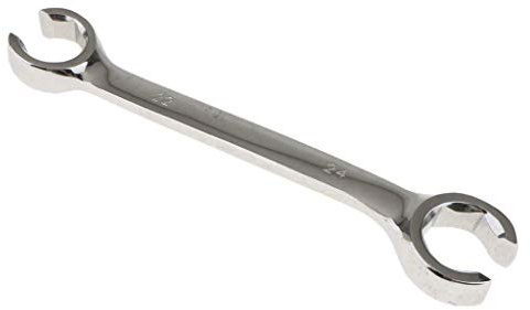 SENRISE Llave de tuerca acampanada, 1 unidad, llave de anillo abierto de doble extremo, llave de tubo de freno, métrica para reparación del hogar y auto (8 x 10 mm)