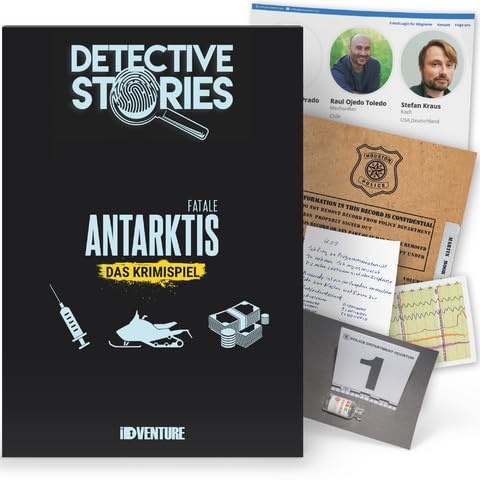 iDventure Detective Stories Antarktis Fatale, Krimispiel, Escape Room Spiel | Ein Mord auf der Südpolstation,Tatort Detektivspiel, Fallakte mit Indizien, Krimispiel für Erwachsene, Täter ermitteln