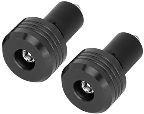 VOBOR 2 Pack Motorcycle Handlebar Grips - Handlebar Grip End Aluminum Plug Motorcycle Slider Accessories Fit for 22mm Diameter Handlebars (Black)