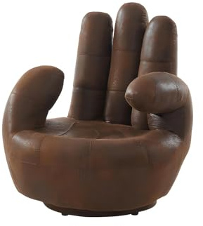 Vente-unique - Fingersessel drehbar - Microfaser - Vintage Look - Catchy