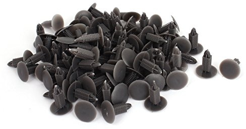 Ruilogod Targhe paraurti di plastica Rivetti della clip di Grey 100pcs