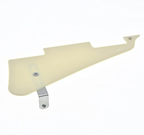 Dopro LP Gitarre Pickguard und LP Edelstahl Halterung mit Befestigungsschrauben aus Chromstahl für USA Les Paul Creme 1-lagig
