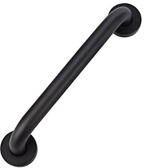 supregear Maniglione per Bagno, 30 cm Antiscivolo in Acciaio Inox 201 Maniglia Bagno per Lucidato Olio Nero Corrimano per Vasca WC Cucina Camera da Letto Doccia, Vite Nascosta Montaggio a Parete