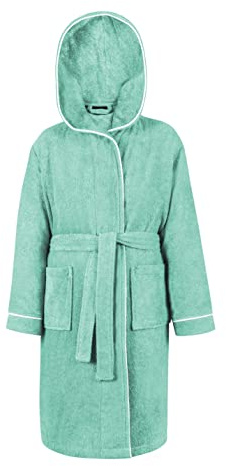 LAYNENBURG Premium Peignoir enfants & adolescents avec capuche - Fille et Garçon - 100% coton - OEKO TEX Standard 100 - Tissu éponge moelleuse - Taille 110 à 176