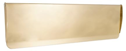 Infinity Decor Victorian Letter Plate Tidy Inner Door Flap - 11” 12” Brass Letter Box Internal Cover Plate (Polished Brass, 12)