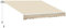 Outsunny Toldo Manual Retráctil 350x250 cm Toldo para Balcón con Manivela de Metal Impermeable y Anti-UV Toldo Enrollable de Exterior para Jardín Terraza Ventanas Crema