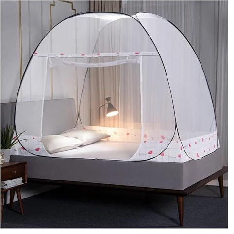 HELVES A Falten Moskitonetz Baldachin mit Halterungsbett Zelt for Erwachsene Mädchen Raumdekoration Zelt Bett Vorhang mit Rahmen Haus Schlafzimmer Dekor (Farbe : Grün, Size : 120 x 200 cm)