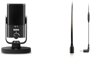 RØDE NT-USB Mini-Kondensatormikrofon in Studioqualität + SC15 USB-C-Lichtkabel (300mm - iOS-kompatibel) für Podcasting, Streaming, Gaming, Gesangs- und Instrumentenaufnahmen
