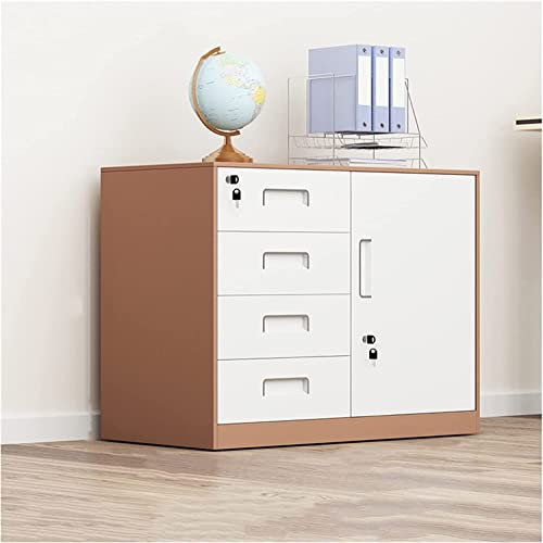 QUSYZD Büro-Aktenschrank aus Metall mit abschließbarer Schublade, niedriger Schrank, mobiler Werkzeugschrank, vertikaler Aktenschrank, grau,Grey