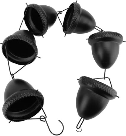 Pyhodi Chaînes de Pluie Noires pour Gouttières, Chaîne de Pluie de 1 M, Chaîne de Remplacement Fonctionnelle pour L'Extérieur, Chaînes de Récupération d'eau de Pluie pour Décorer Votre