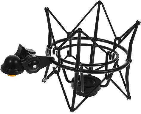 Toyvian Supporto Microfono Metallico Antiurto Sospensione Ragno Montatura Professionale Per Microfoni Condensatore Diaframma Grande Stabilità Elevata Per Registrazioni Radio Voce e Studio