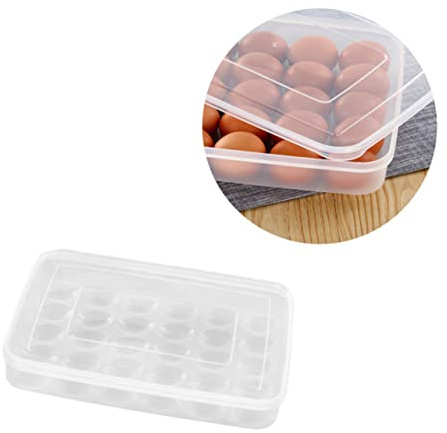 Veemoon 30cuadrículas Caja Almacenaje Huevos Unidades Grande Tapa Transparente Huevera Plástico Refrigerador