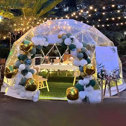 Hoiaost 10/12 Fuß Zelt, 5–7 Personen Iglu Kuppel Garten Terrasse Überdachung Unterstand, 360 ° Panoramasicht + Schnellaufbau, Für Terrasse Und Essplätze,3.6m