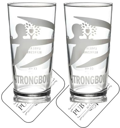 Laurie's Pub and Bar Accessories| Strongbow Cider White Pint Glass Set of 2