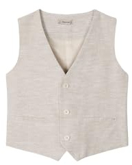 Mayoral Gilet Lino Suiting per Bambini e Ragazzi Sabbia 9 Anni (134cm)