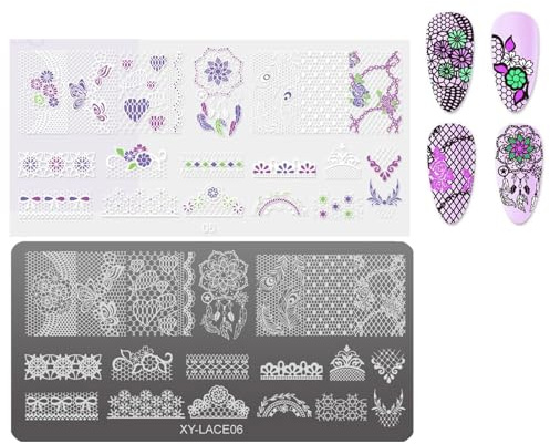 Nails Stencil Stamp Flowers Nails Stamping Templates French Nails Stamping Plates Nails Art Stencils For Nails Salon