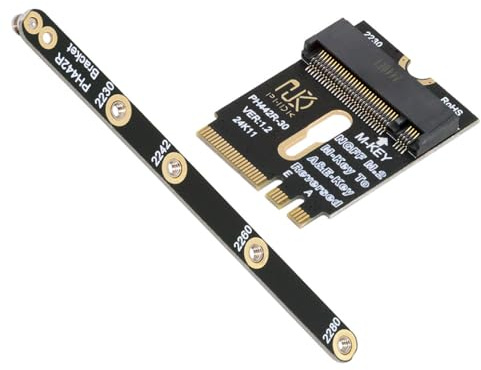 cablecc NGFF M.2 Key A+E auf PCI-E 4.0 NVME M-Key mit Halterungserweiterungsadapter für Laptop-Mainboard SSD 2230 2280