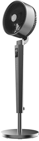 Cecotec Ventilatore da Piantana Circolatore d'Aria Energysilence 2400 Cyclone Noir. 40W, Potente Circolazione d'Aria, 24 Velocità, Oscillazione 120º, Telecomando, Timer 12h, Schermo LED Tattile