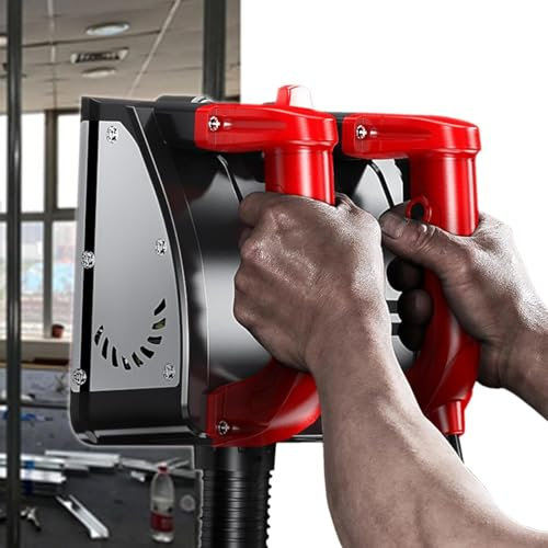 SAYEYBU Grattoir Mural Électrique, Grattoir Mural Automatique pour Mastic, Profondeur Réglable De 1 À 4 Mm, pour La Rénovation des Murs Et L'enlèvement du Ciment,Rouge